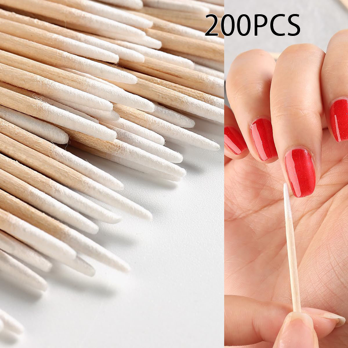Contour Palette Stick - 200 stücke Nägel Kunst Holz Baumwolle